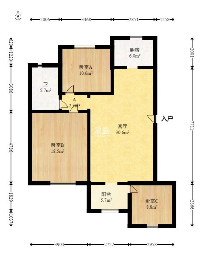 才子佳苑一期/二期  3室2厅1卫   75.10万