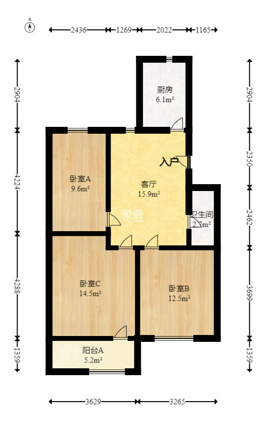 红旗区机械研究所宿舍  3室1厅1卫   71.80万