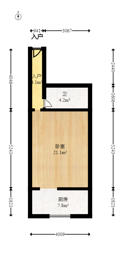 明城公寓  1室1厅1卫    22.0万 明城公寓  1室1厅1卫    22.0万户型图