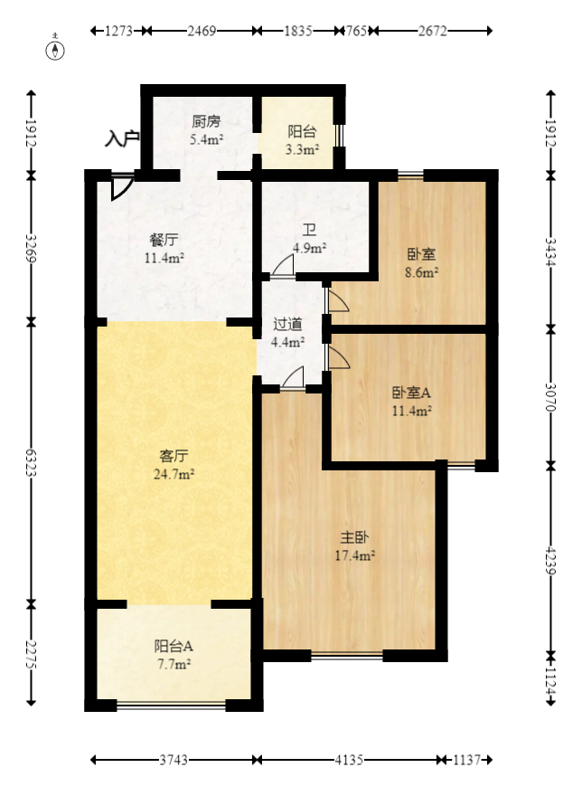 紫晶城  3室2厅1卫    50.5万 紫晶城  3室2厅1卫    50.5万户型图