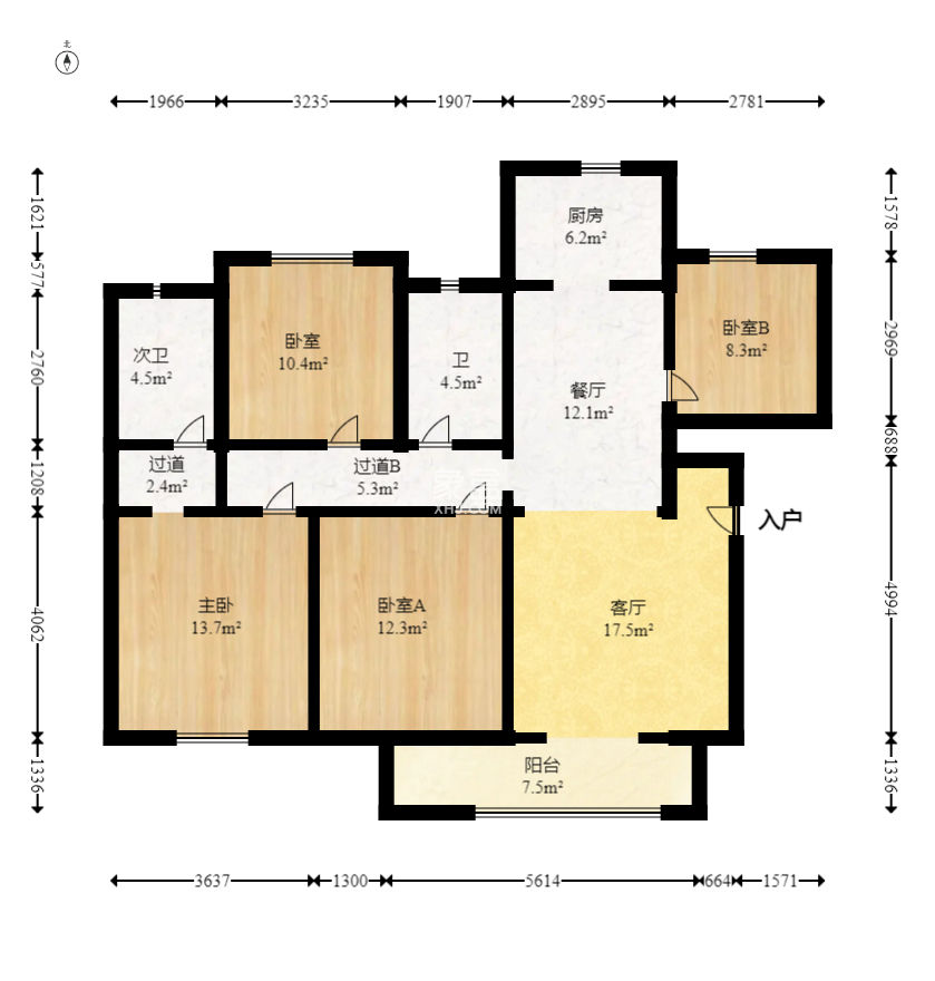 东原麓印长江A区  4室2厅2卫   168.00万