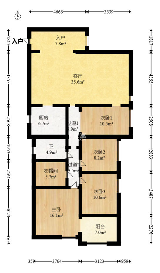 滨江君悦香邸  3室2厅1卫    98.0万 滨江君悦香邸  3室2厅1卫    98.0万户型图
