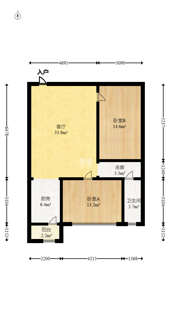 中建芙蓉嘉苑  2室1厅1卫   85.00万