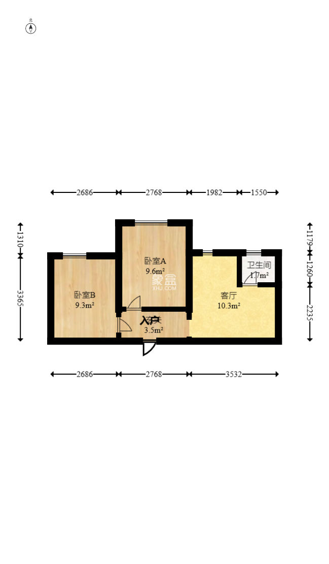 中信凯旋蓝岸（中信新城三期）  1室1厅1卫   27.00万