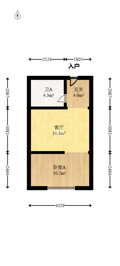 诺德滨江逸园（中铁逸园）  1室1厅1卫   36.00万