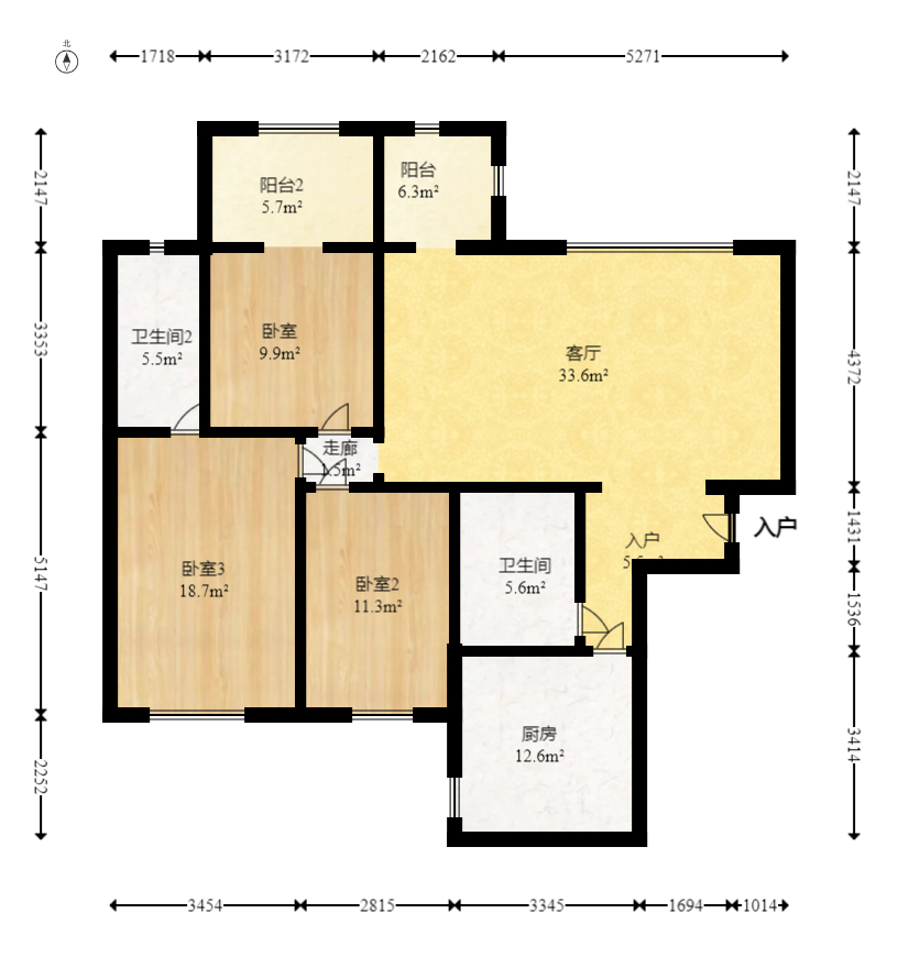 旭辉华庭 4室2厅2卫 65.8万 旭辉华庭 4室2厅2卫 65.8万户型图