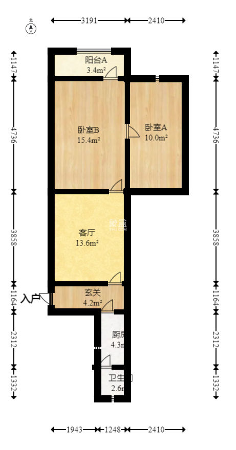 东瓜山二村  2室1厅1卫   25.00万
