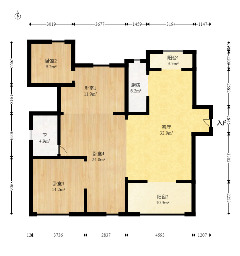 中交建发松雅院  4室2厅2卫    150.0万 中交建发松雅院  4室2厅2卫    150.0万户型图