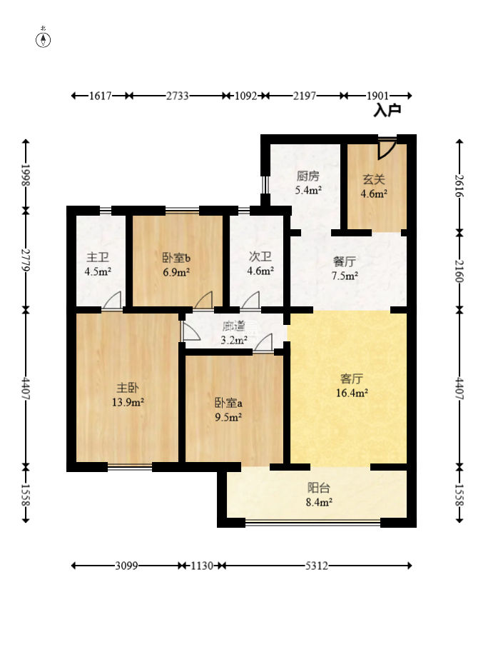 旭辉铂宸府  3室2厅2卫   135.00万