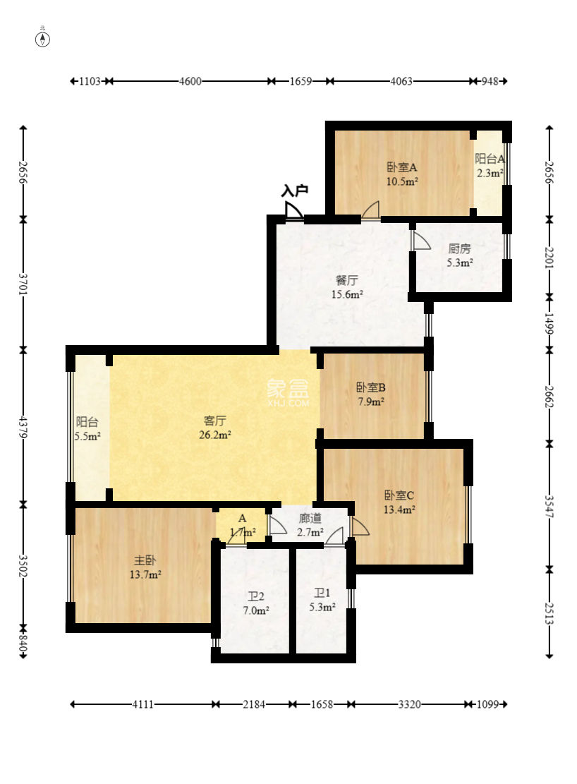 邦盛水岸御园  3室2厅1卫    78.8万