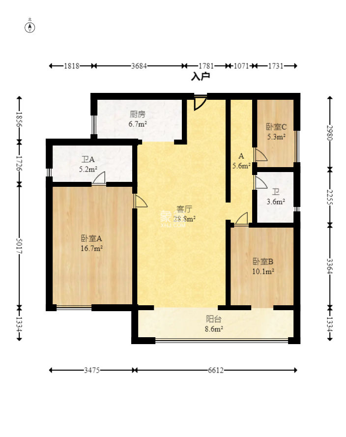 奧園城市天驕二期  3室2廳2衛(wèi)   112.00萬