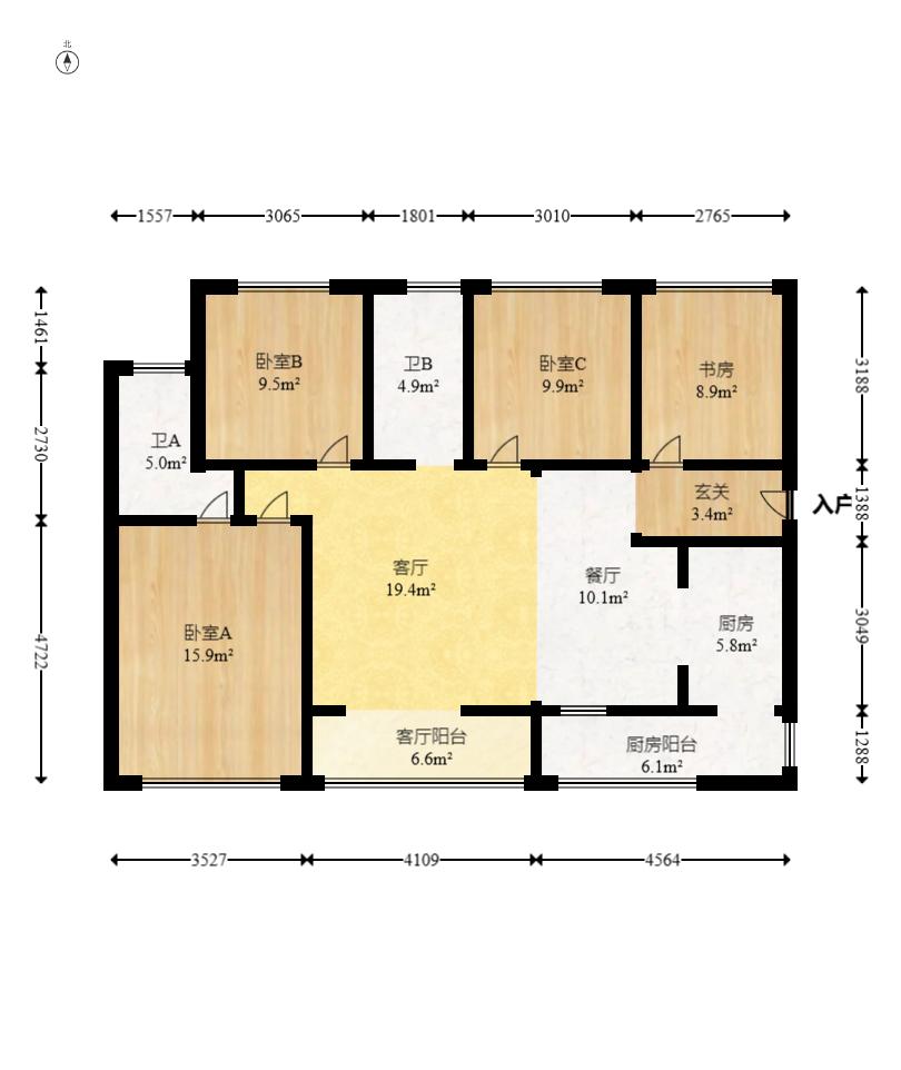钰龙天下二期(钰龙佳园)  4室2厅2卫    258.0万 钰龙天下二期(钰龙佳园)  4室2厅2卫    258.0万户型图
