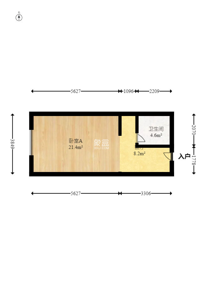 三重星都心  1室1厅1卫   38.00万