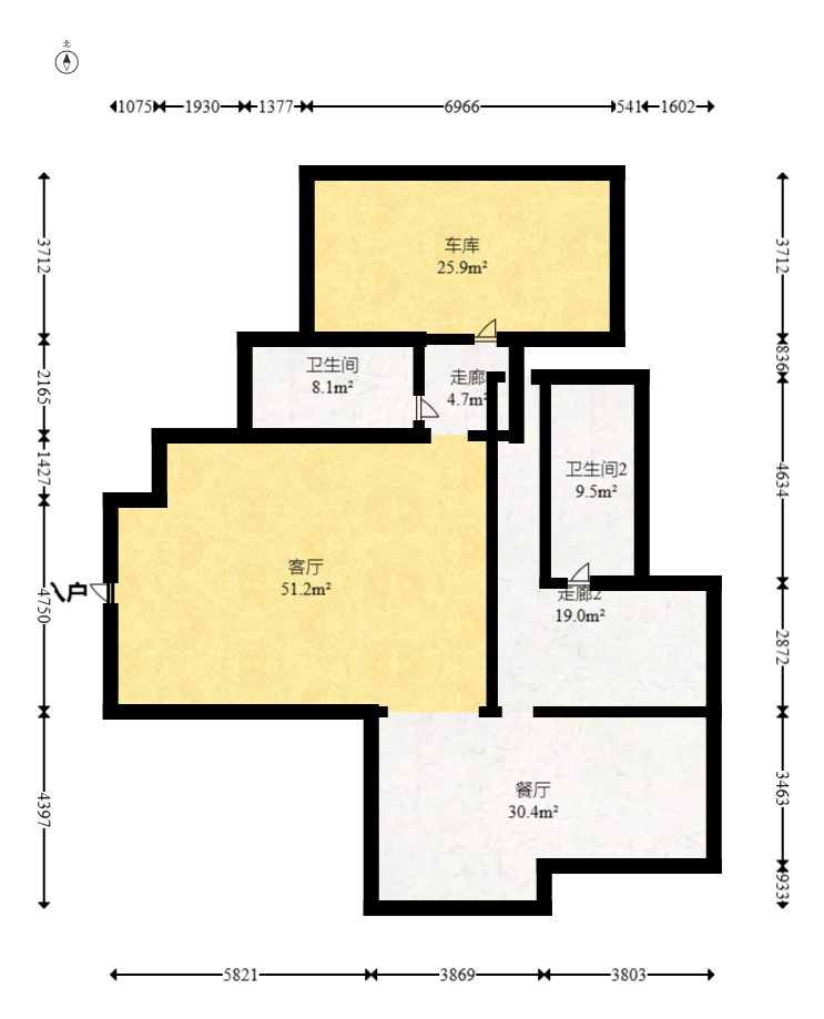 水印山城 5室2厅3卫 395.0万 水印山城 5室2厅3卫 395.0万户型图