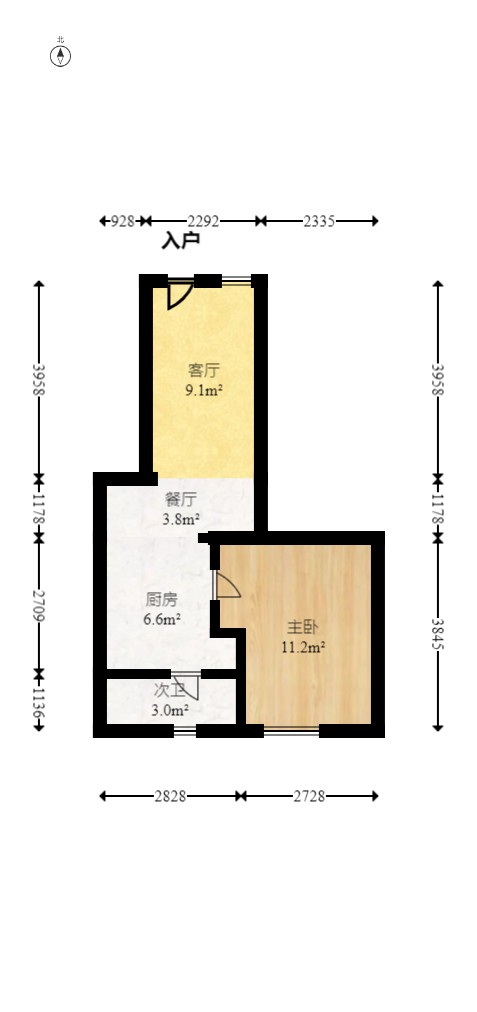 西城别院  1室1厅1卫    42.0万室内图1