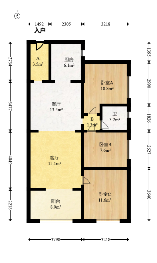 哈佛小镇(五矿哈佛小镇)  3室2厅1卫    68.0万 哈佛小镇(五矿哈佛小镇)  3室2厅1卫    68.0万户型图