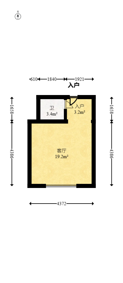 博长山水香颐  1室0厅0卫   29.00万室内图1