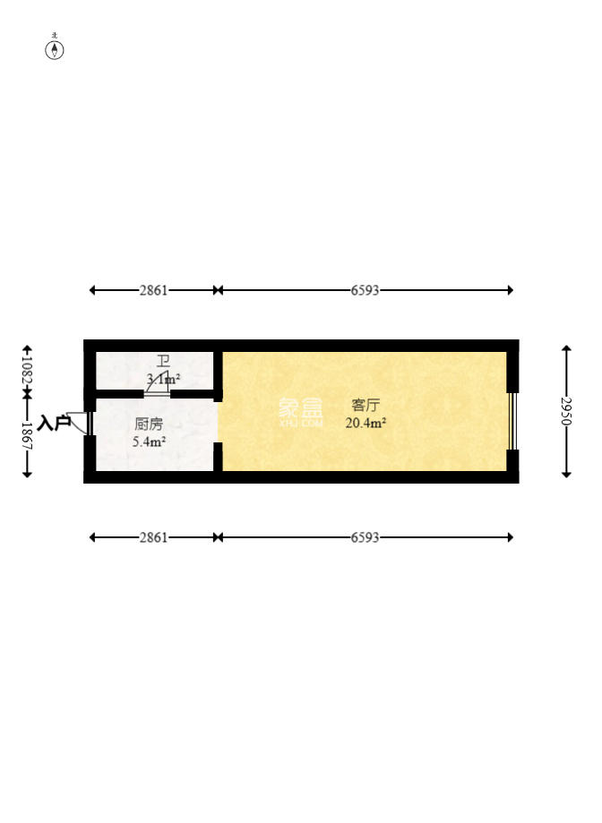 保利香槟国际  1室1厅1卫    22.8万 保利香槟国际  1室1厅1卫    22.8万户型图