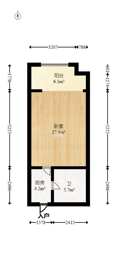 中盛小家碧寓  1室1厅1卫   23.60万