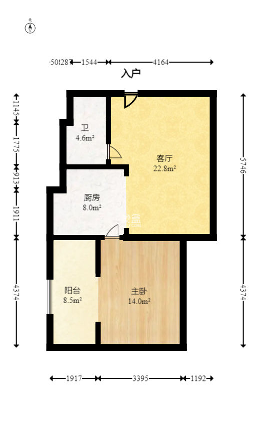 郡原居里  1室1厅1卫    30.0万