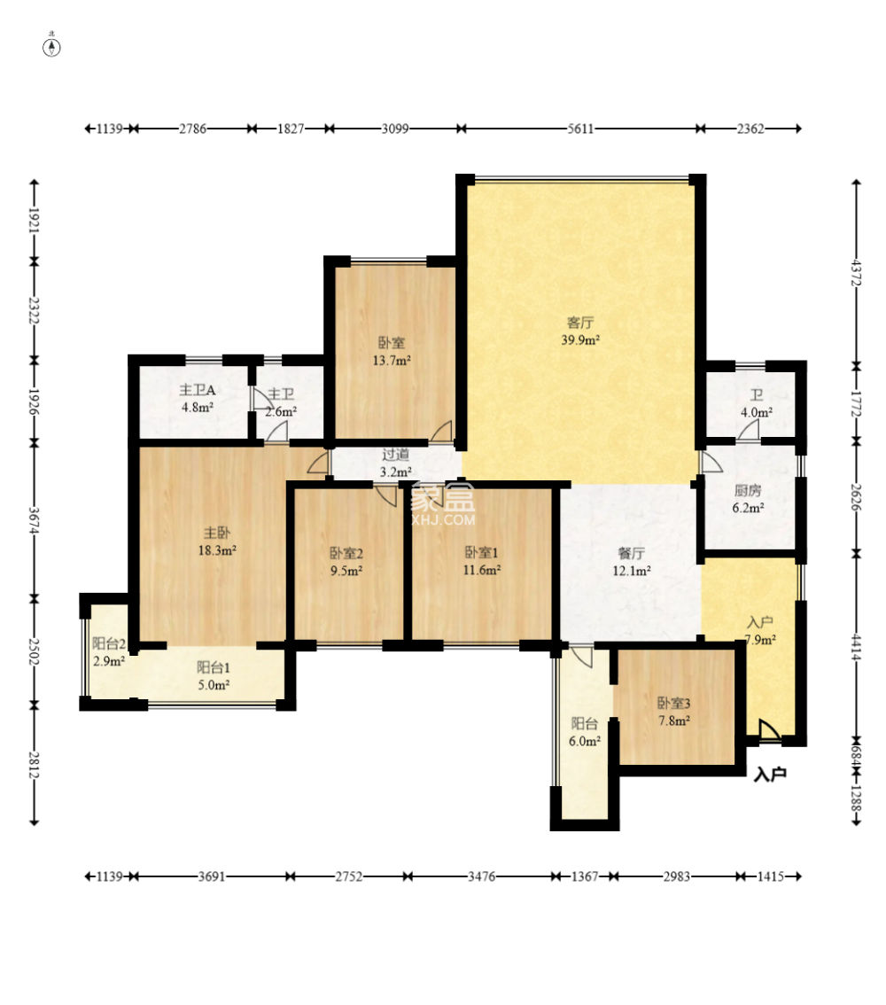省建苑小區(qū)  5室2廳2衛(wèi)   197.00萬