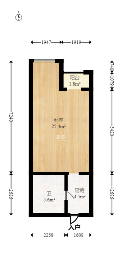 万科金色家园  1室1厅1卫   35.00万