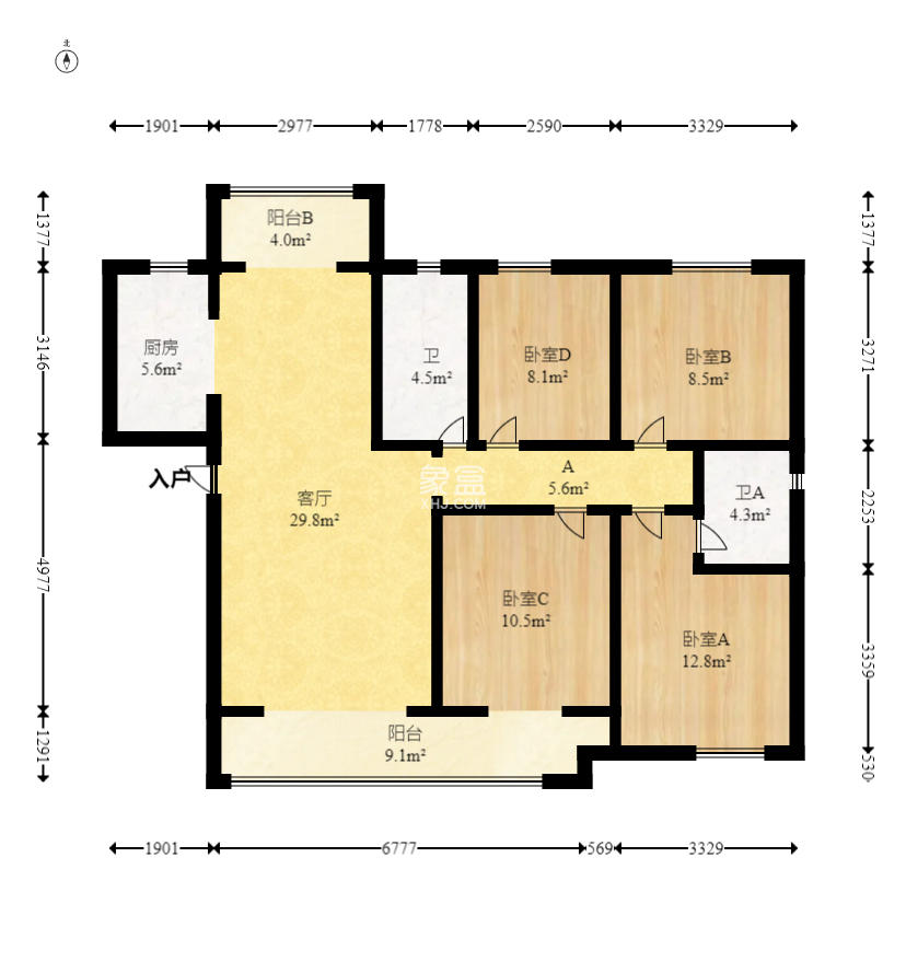长房悦香山  4室2厅2卫    175.0万 长房悦香山  4室2厅2卫    175.0万户型图
