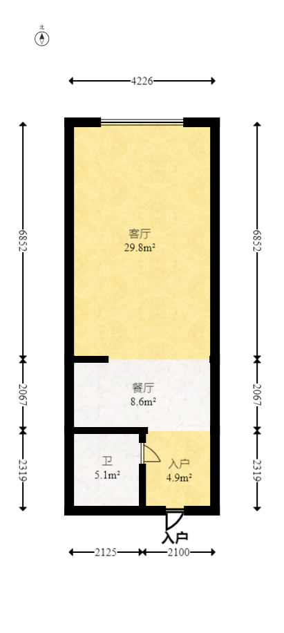 金科时代中心  1室1厅1卫    44.99万室内图1