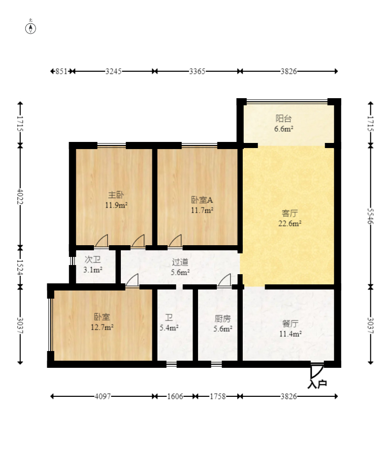 时代星空  1室0厅0卫    58.0万 时代星空  1室0厅0卫    58.0万户型图
