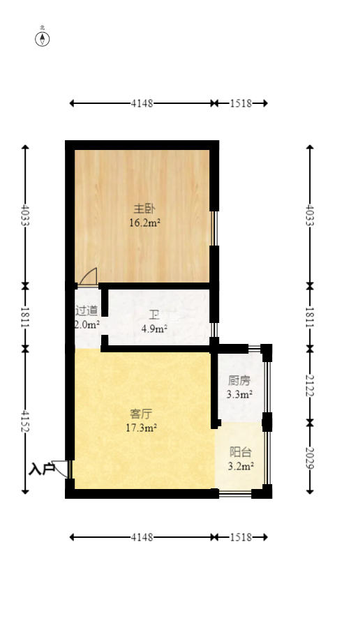 筑梦园 1室1厅1卫 30.0万 筑梦园 1室1厅1卫 30.0万户型图