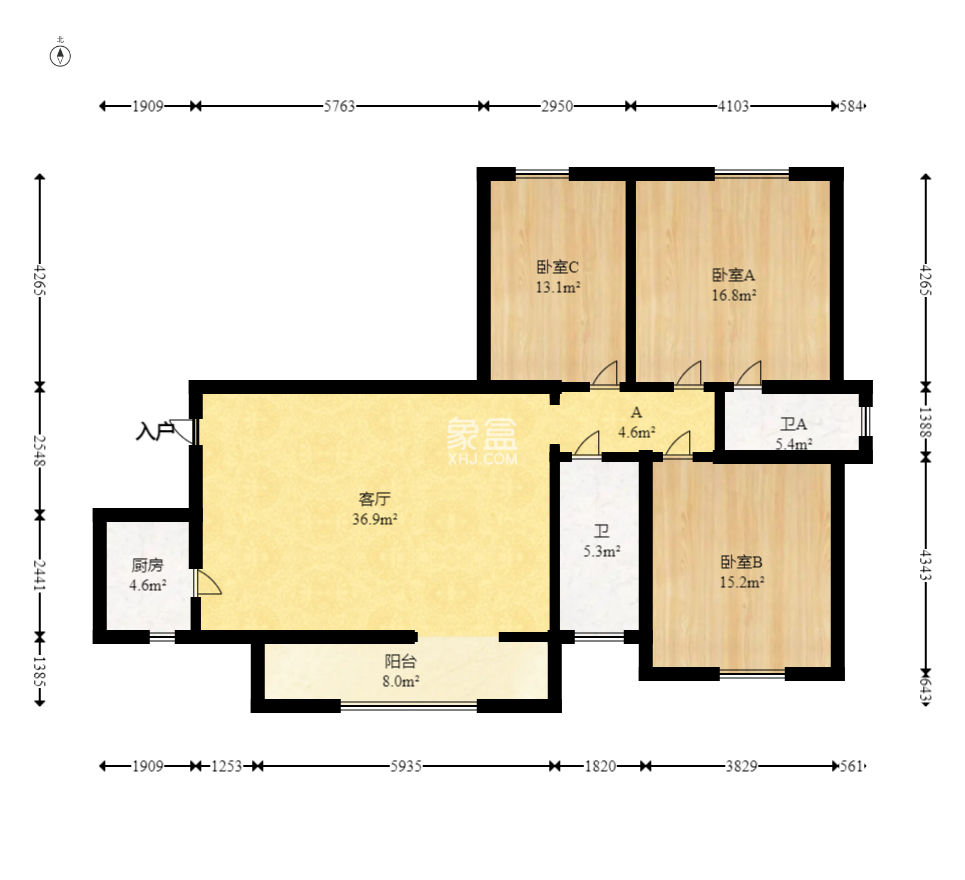 嘉逸名庭  3室2廳1衛(wèi)   135.00萬