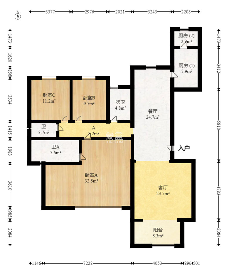 中建梅溪湖中心  4室2厅3卫   336.60万
