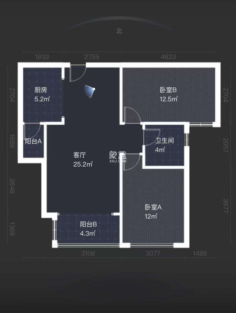 中泰财富湘江  2室2厅1卫   48.00万