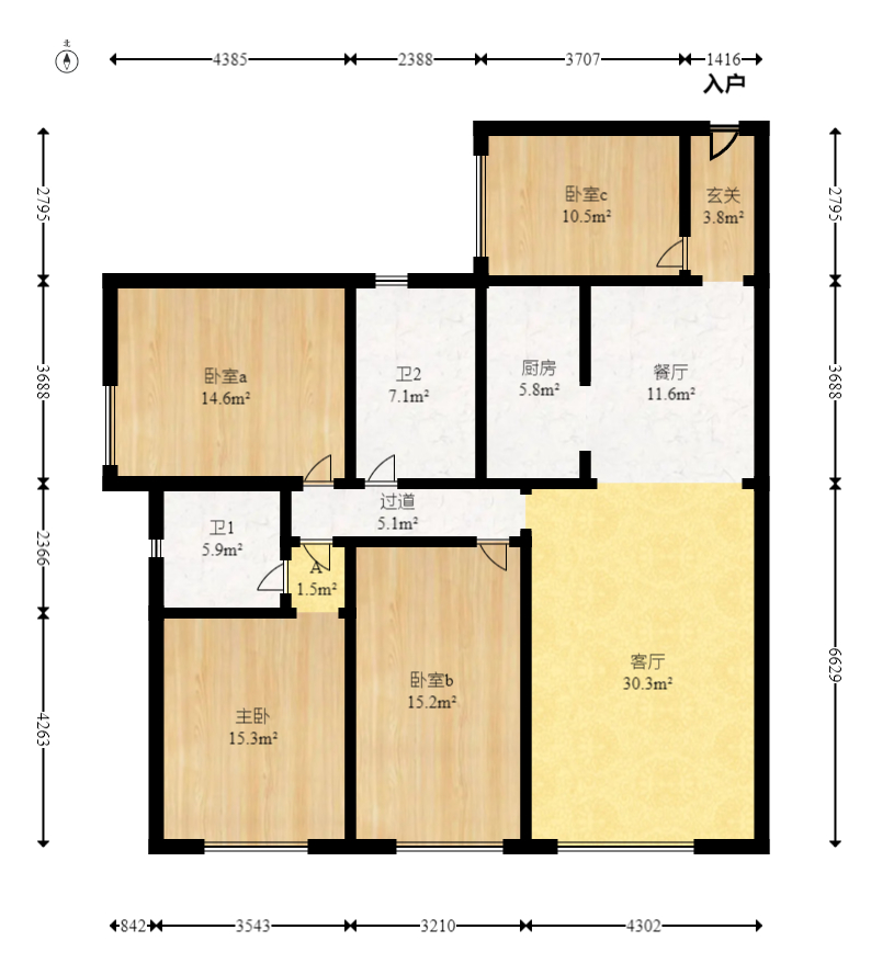湖南报业文化城(米地亚家园)  4室2厅2卫    96.1万 湖南报业文化城(米地亚家园)  4室2厅2卫    96.1万户型图