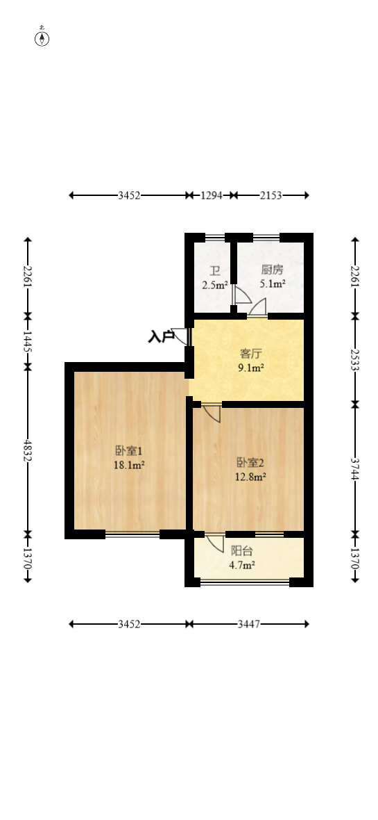 望岳村  1室1厅1卫   38.00万室内图1