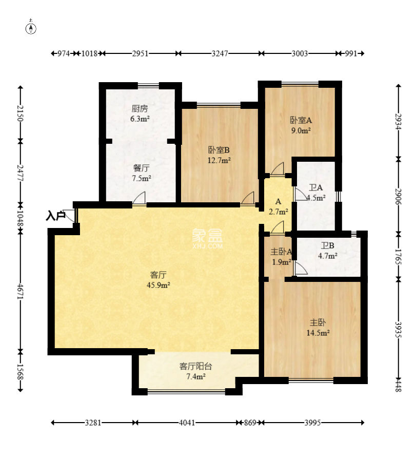龙湖铂金中心（龙湖春江郦城）  3室2厅2卫   200.00万