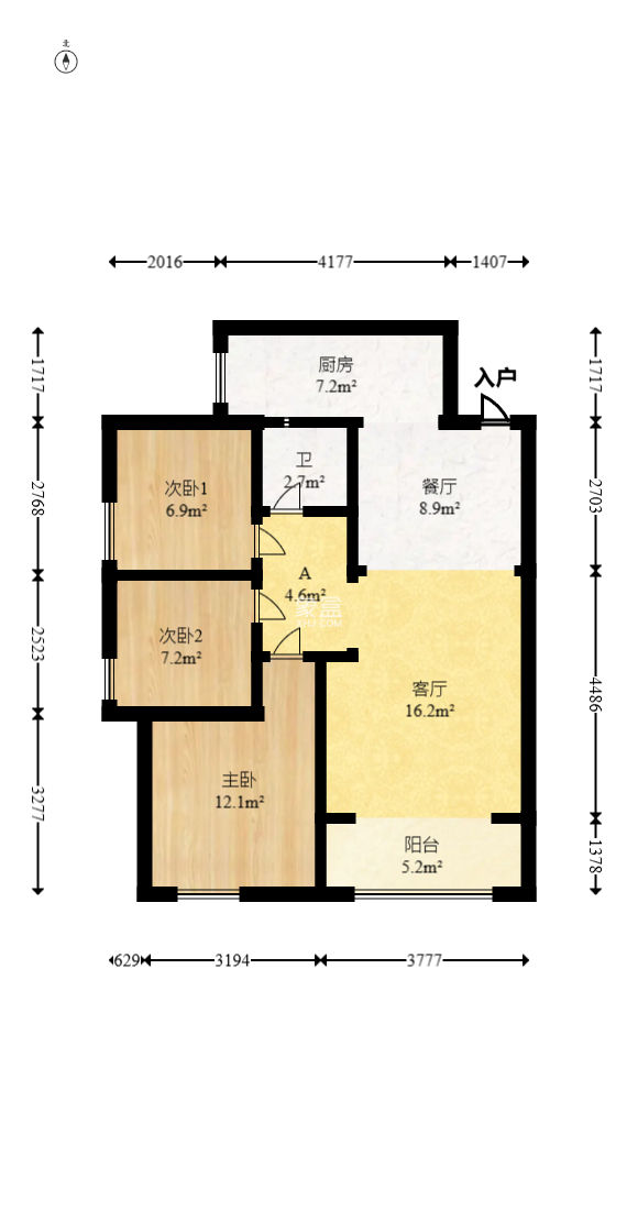 蓝山郡  3室2厅1卫    70.8万