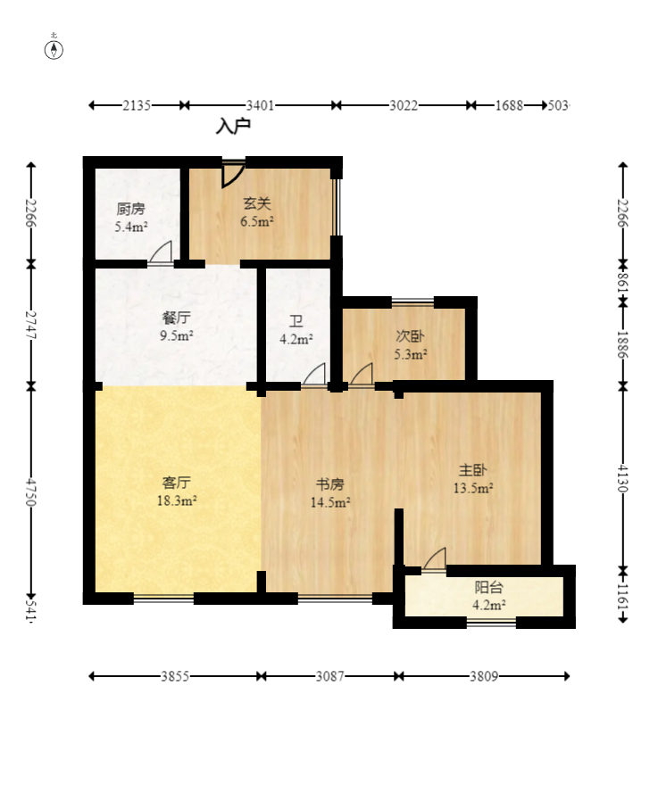 山语城二期  3室2厅1卫   64.80万室内图1
