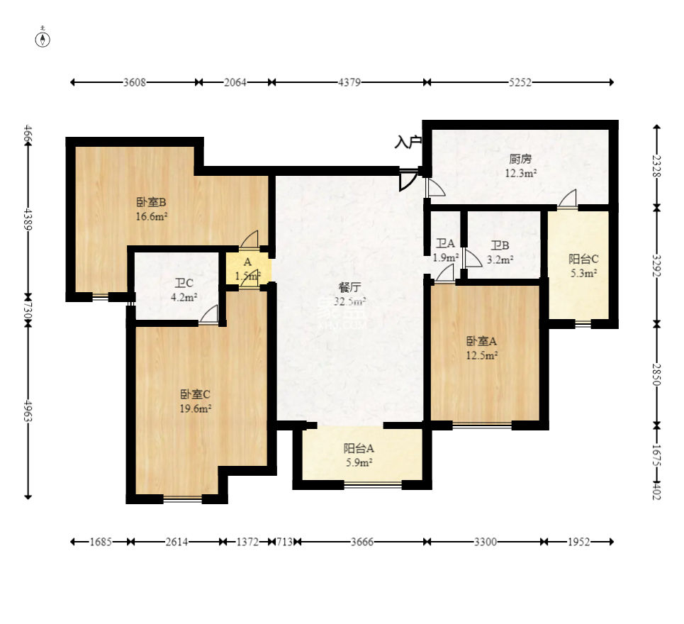 五矿万境水岸三期  3室2厅2卫   145.80万