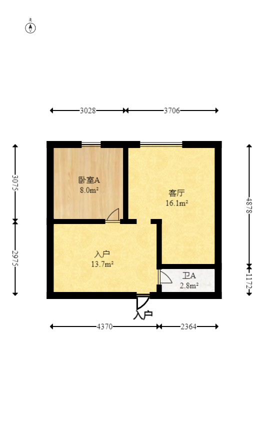 地泰御和苑  2室2厅1卫   95.00万室内图1