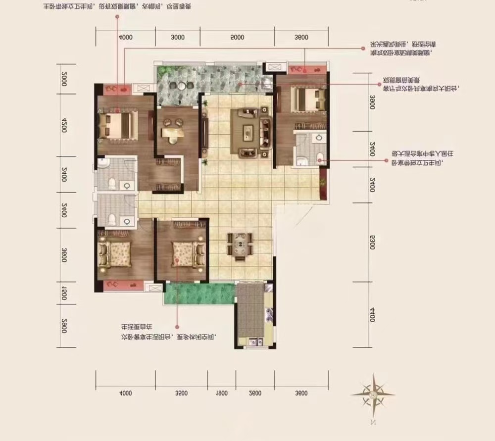 华晨神农湾 4室2厅2卫 239.0万 华晨神农湾 4室2厅2卫 239.0万室内图