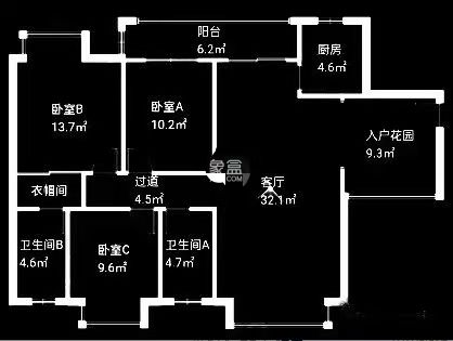 武广国际学苑  3室2厅2卫   80.00万