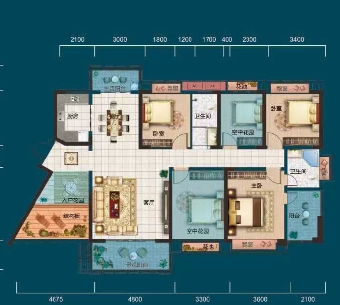 悦江山 5室2厅2卫 108.00万 悦江山 5室2厅2卫 108.00万户型图