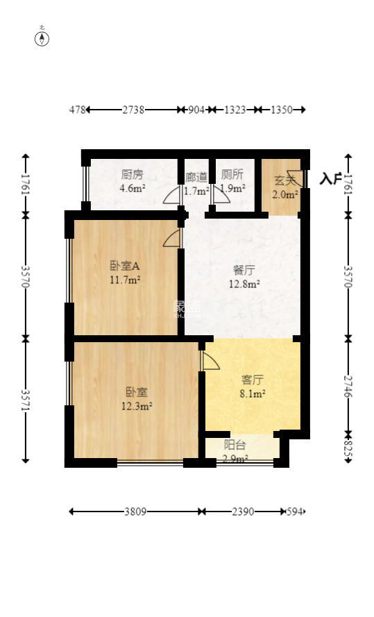 湘熙水郡（观澜海赋家园）  2室1厅1卫   78.00万