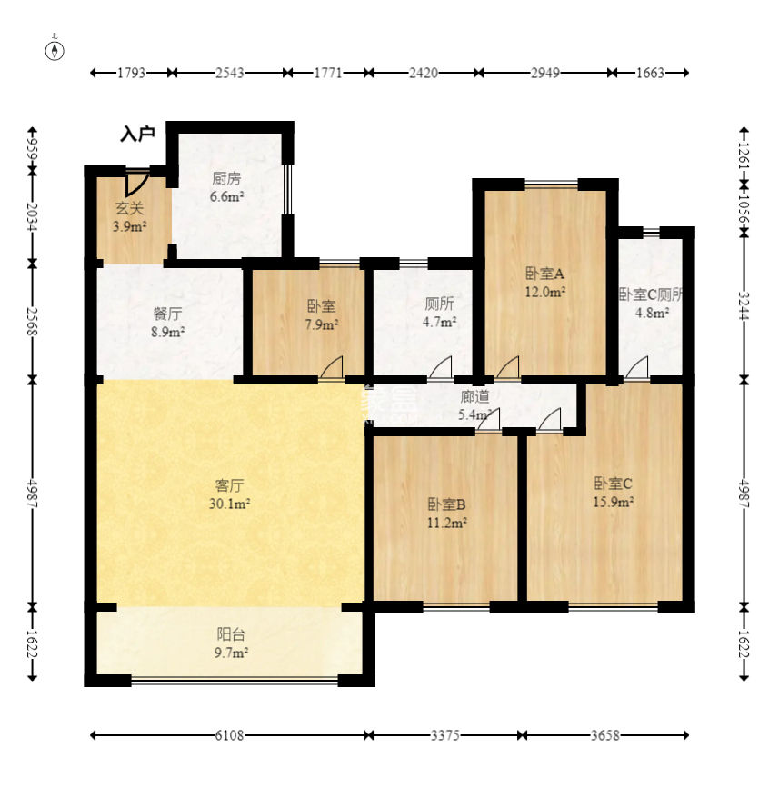 华润凯旋门一期  4室2厅2卫    228.0万