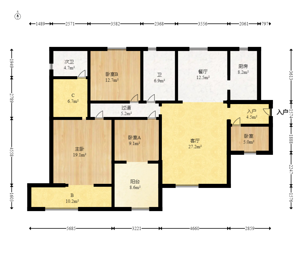 幸福里润城(幸福里二期) 4室2厅1卫 89.0万 幸福里润城(幸福里二期) 4室2厅1卫 89.0万户型图