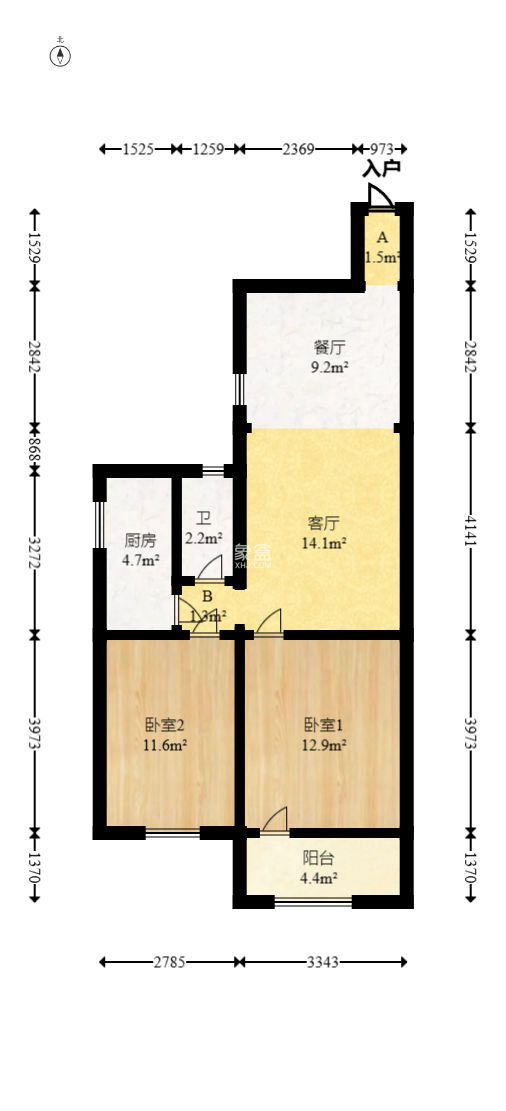 左家塘印刷厂宿舍（人印宿舍）  2室1厅1卫   25.80万