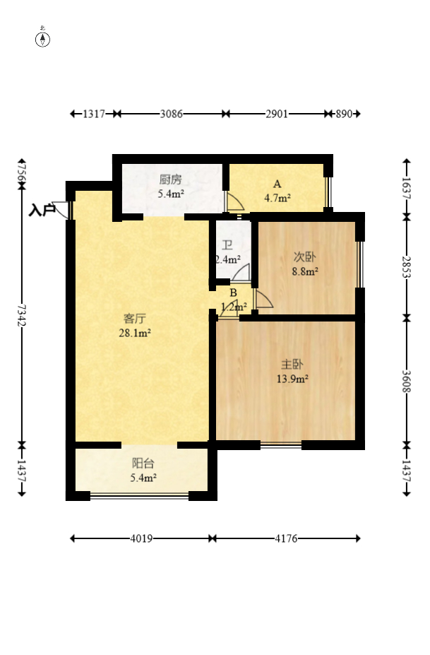 圆梦康乐城  3室2厅1卫    56.8万 圆梦康乐城  3室2厅1卫    56.8万户型图