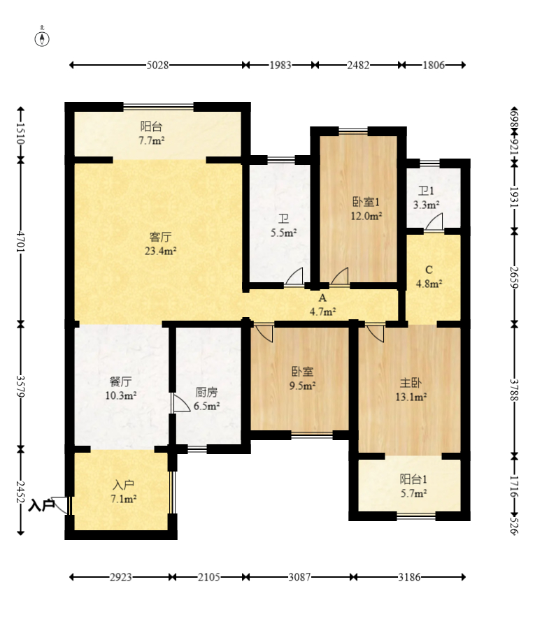 好望谷  3室2厅2卫    86.8万 好望谷  3室2厅2卫    86.8万户型图