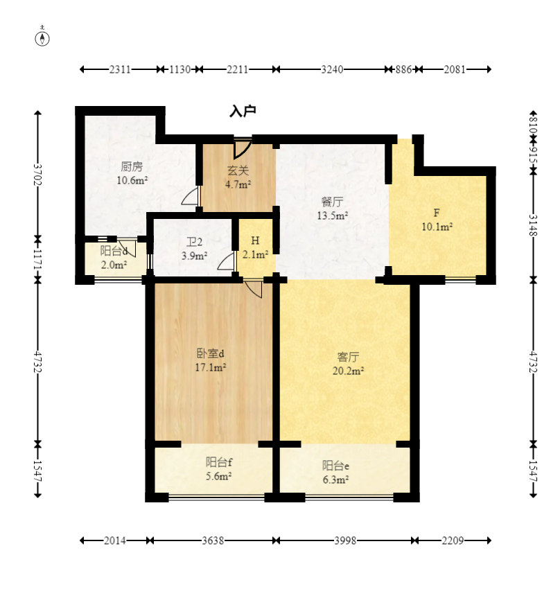 丽景华庭  4室3厅2卫   105.00万室内图1